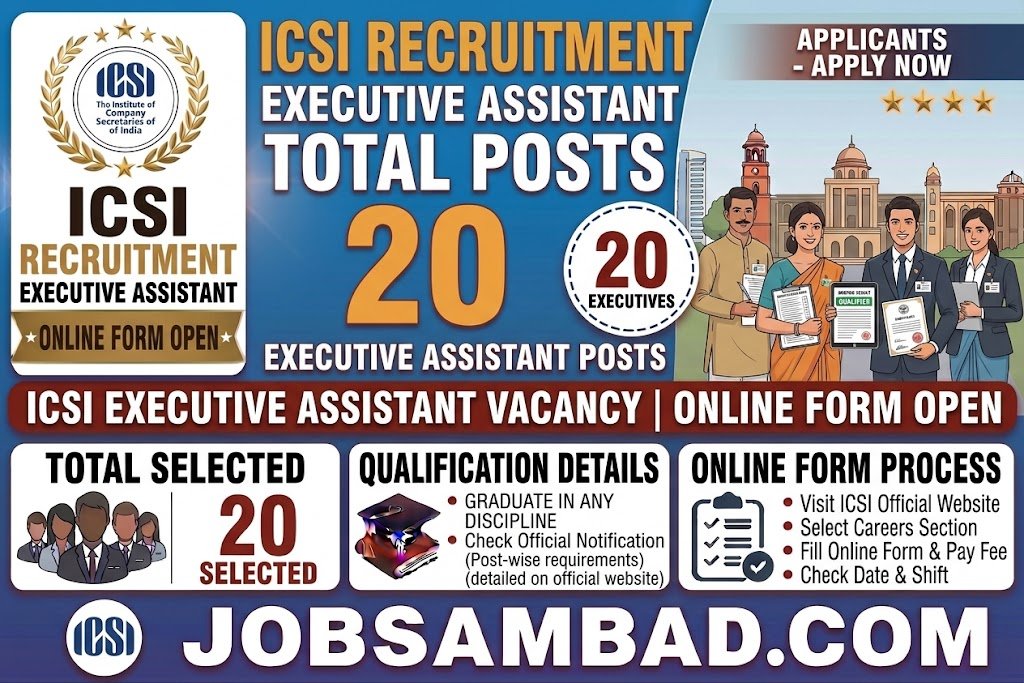 ICSI Executive Assistant Vacancy Online Form
