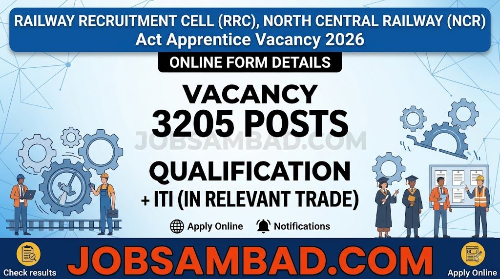RRC NCR 3205 Apprentice Vacancy Online Form