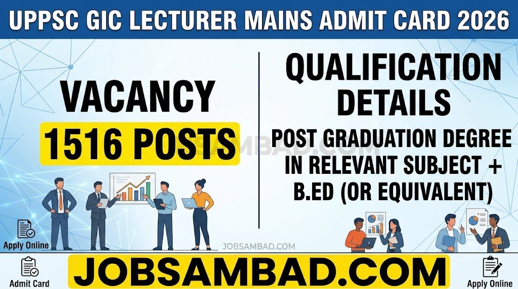 UPPSC 1516 GIC Lecturer Mains Admit Card