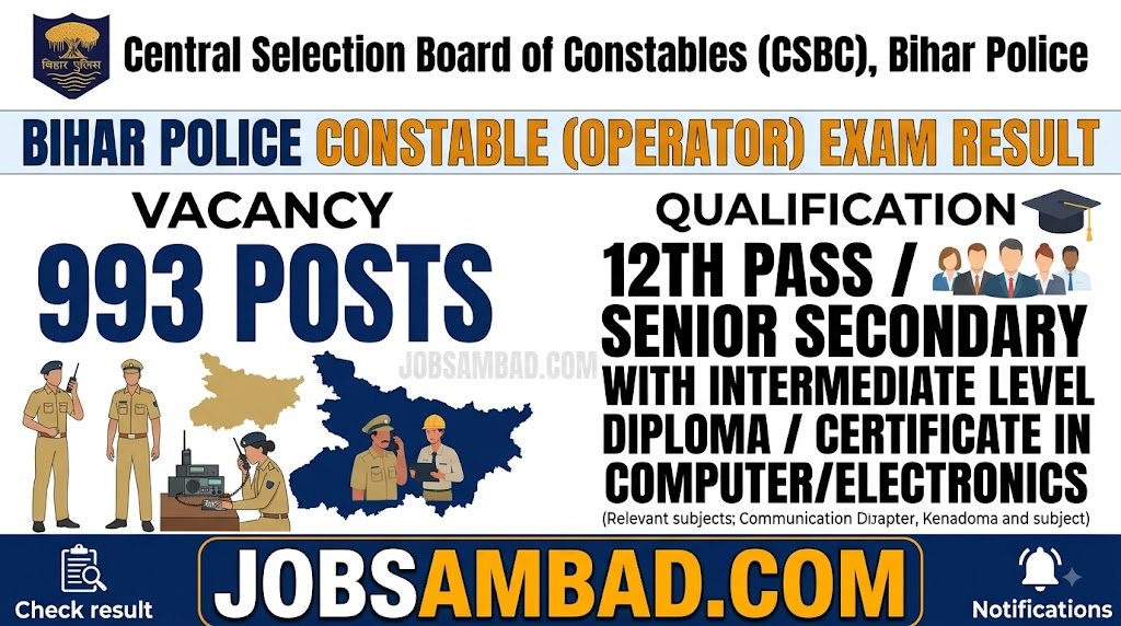 Bihar Police Constable (Operator) Exam Result