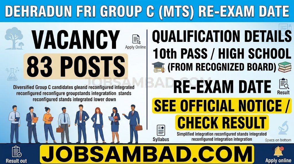 Dehradun FRI Group C (MTS) Re-Exam Date
