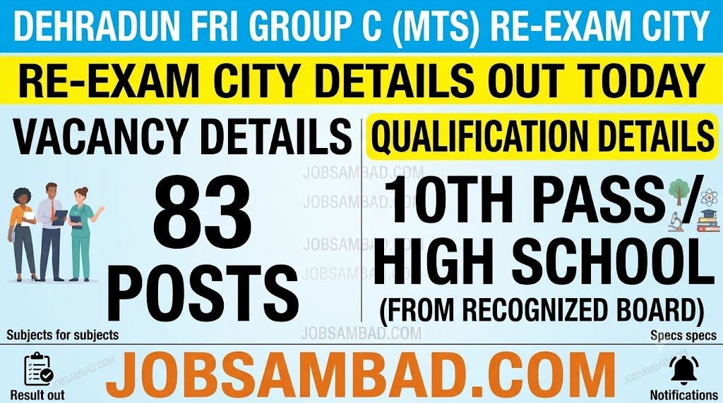 Dehradun FRI Group C (MTS) Post Re-Exam City
