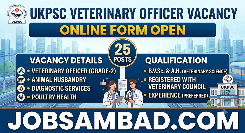 UKPSC Veterinary Officer Vacancy Online Form