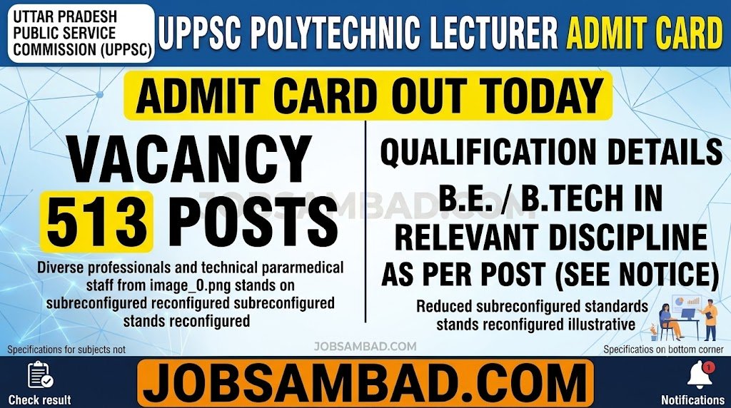 UPPSC 513 Polytechnic Lecturer Admit Card