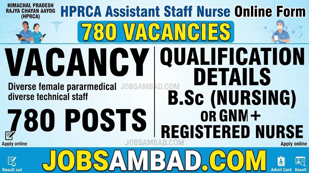 HPRCA 780 Assistant Staff Nurse Online Form