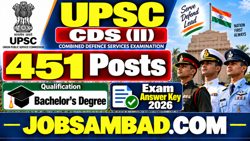 UPSC CDS (II) (451 Posts) Exam Answer Key 2026