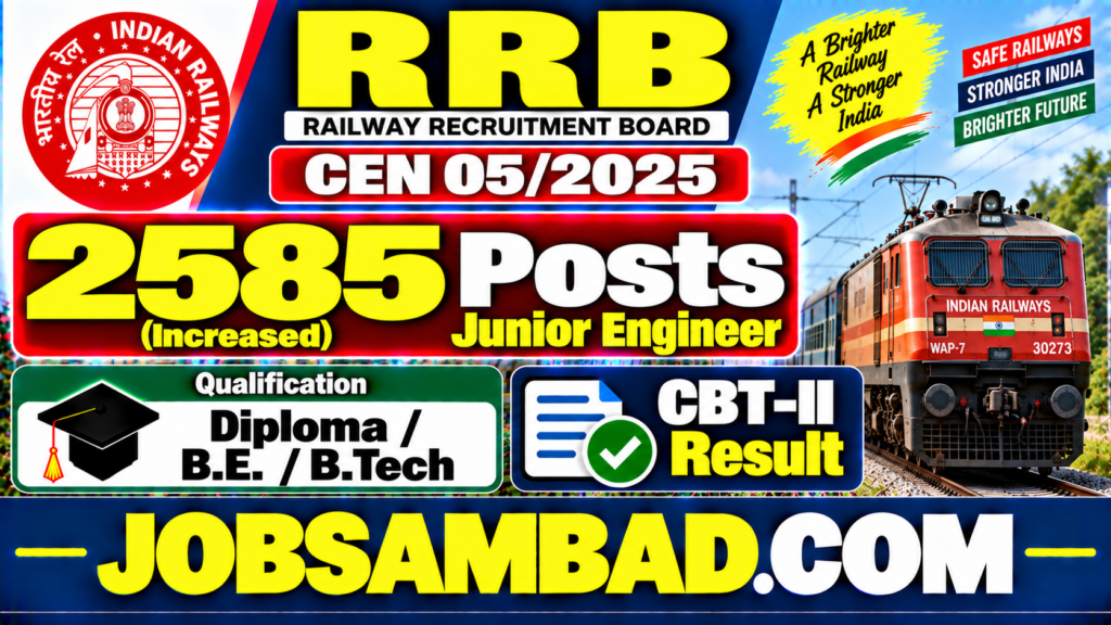 RRB CEN 05/2025 Junior Engineer CBT-II Result