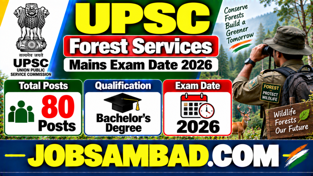 UPSC Forest Services Mains Exam Date 2026