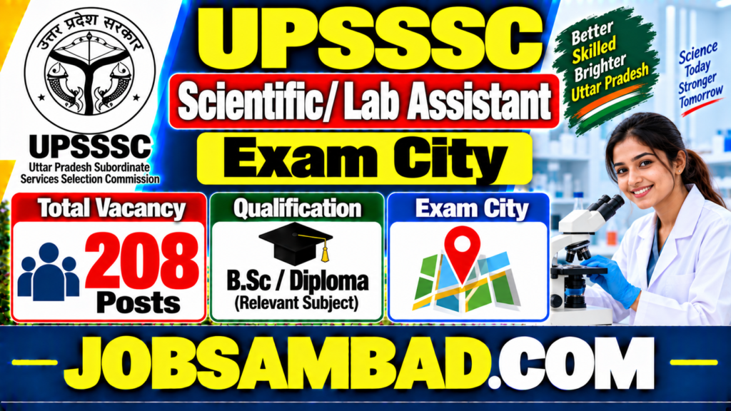 UPSSSC Scientific/ Lab Assistant Exam City