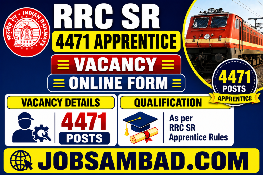 RRC SR 4471 Apprentice Vacancy Online Form