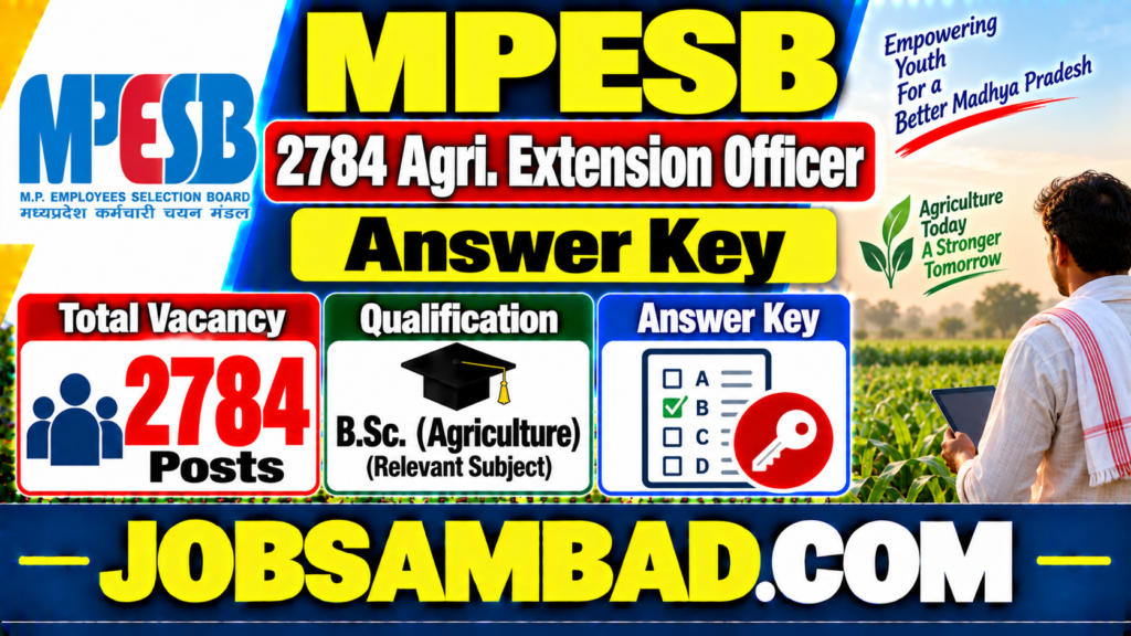 MPESB 2784 Agri. Extension Officer Answer Key