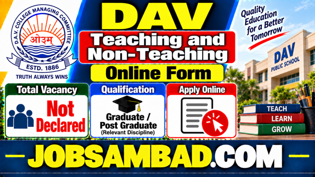 DAV Teaching and Non-Teaching Online Form