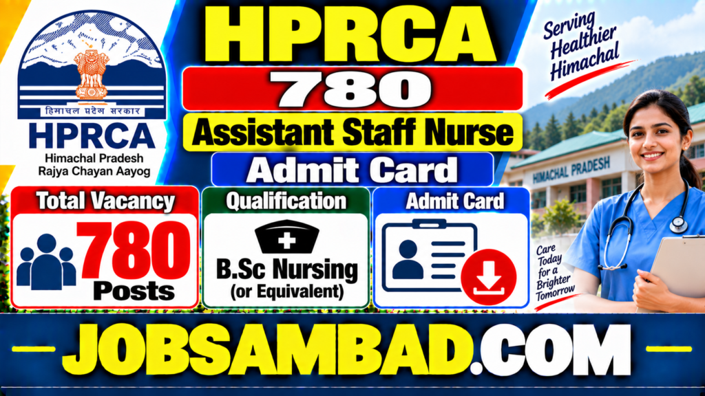 HPRCA 780 Assistant Staff Nurse Admit Card