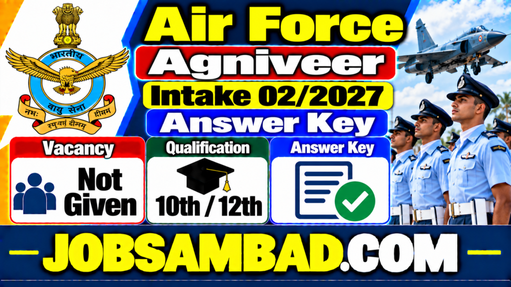 Air Force Agniveer Intake 02/2027 Answer Key