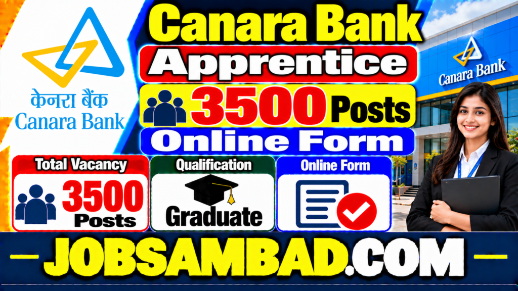 Canara Bank 3500 Apprentice Online Form