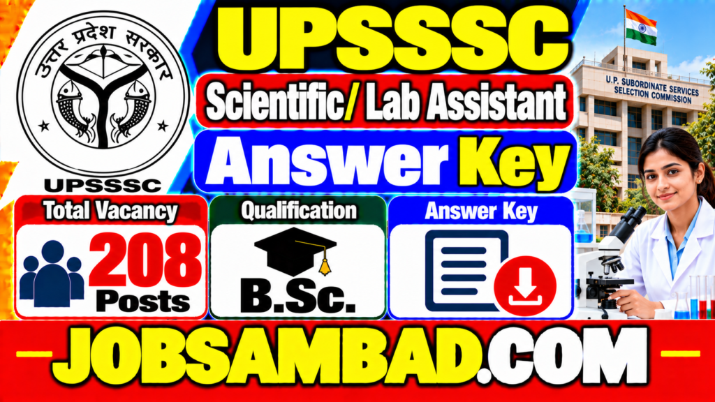 UPSSSC Scientific/ Lab Assistant Answer Key