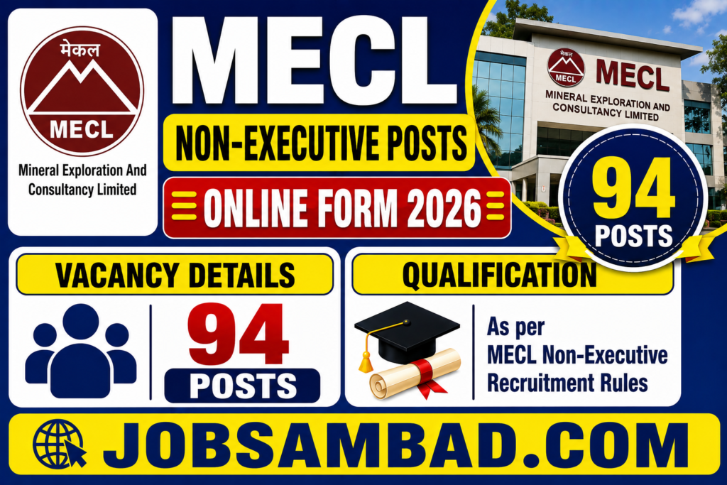 MECL Non-Executive Posts Online Form 2026