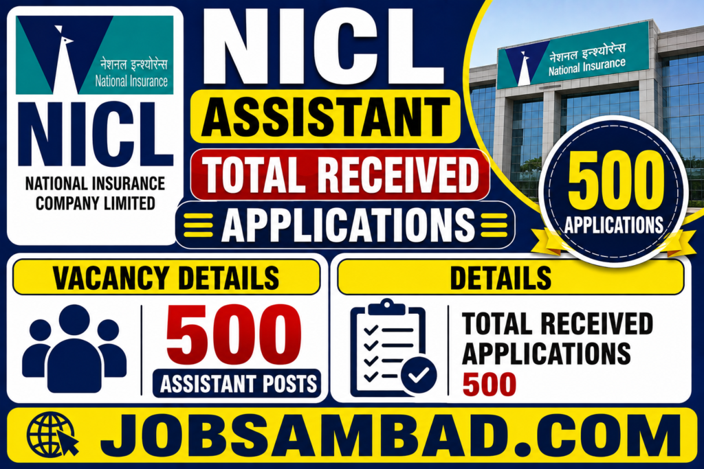 NICL 500 Assistant Total Received Applications