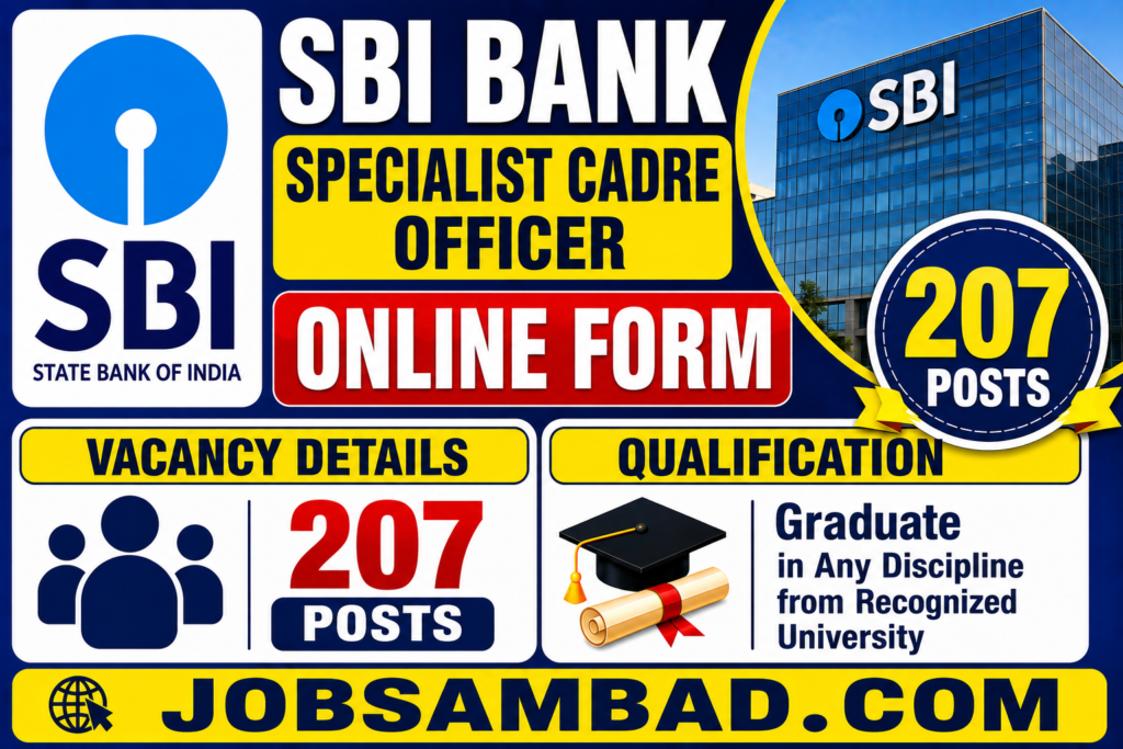 SBI Bank Specialist Cadre Officer Online Form