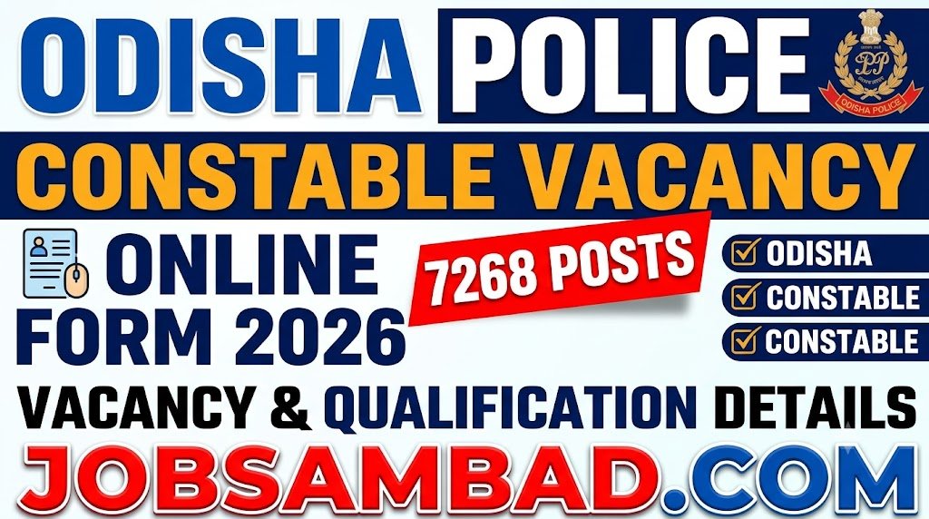 Odisha Police 7268 Constable Online Form 2026