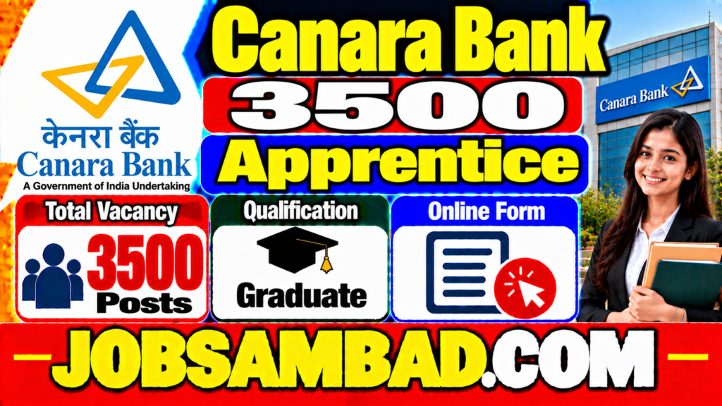 Canara Bank 3500 Apprentice Online Form