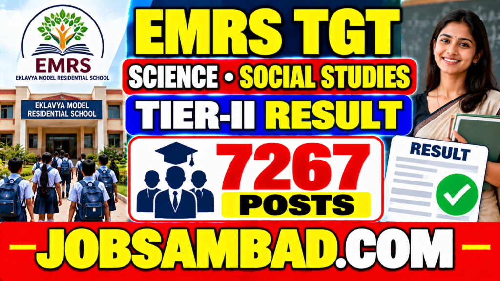 EMRS TGT Science, Social Studies Tier-II Result