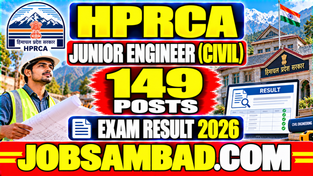 HPRCA 149 Junior Engineer (Civil) Exam Result