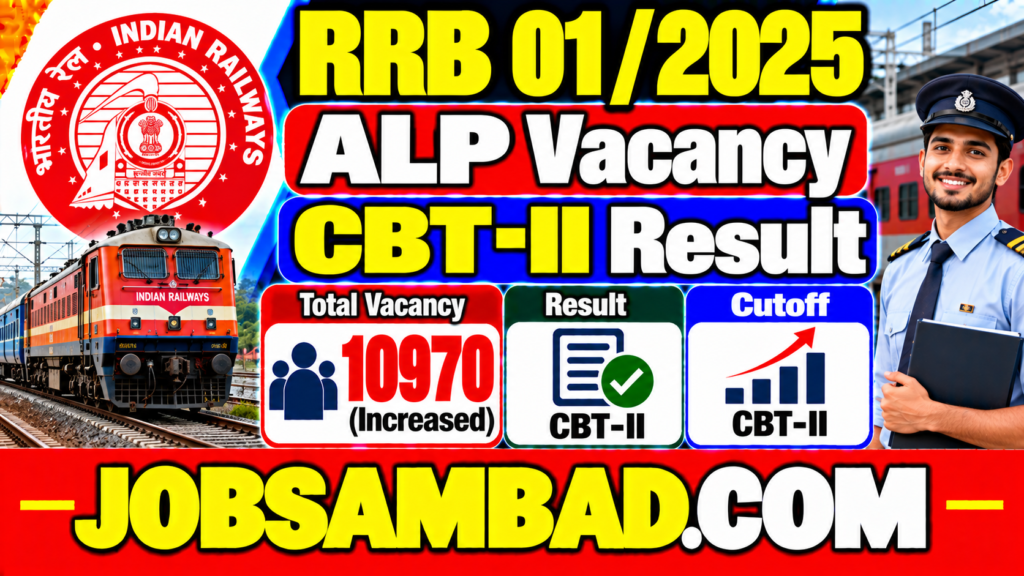 RRB 01/2025 ALP Vacancy CBT-II Result, Cutoff